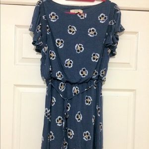 LOFT Flutter Sleeve Jersey Dress, size L